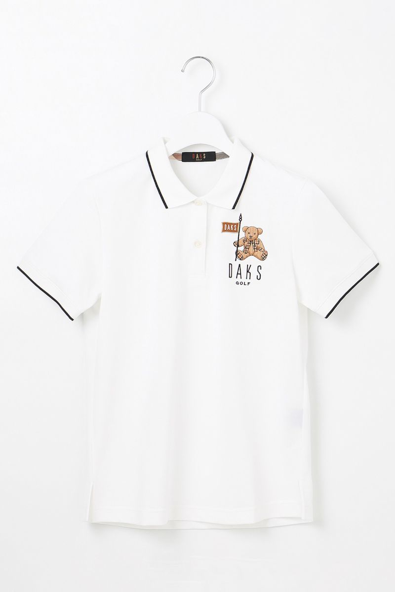 DAKSベア_アロフトUVカノコカラー刺繍 ポロシャツ 詳細画像 01/ホワイト