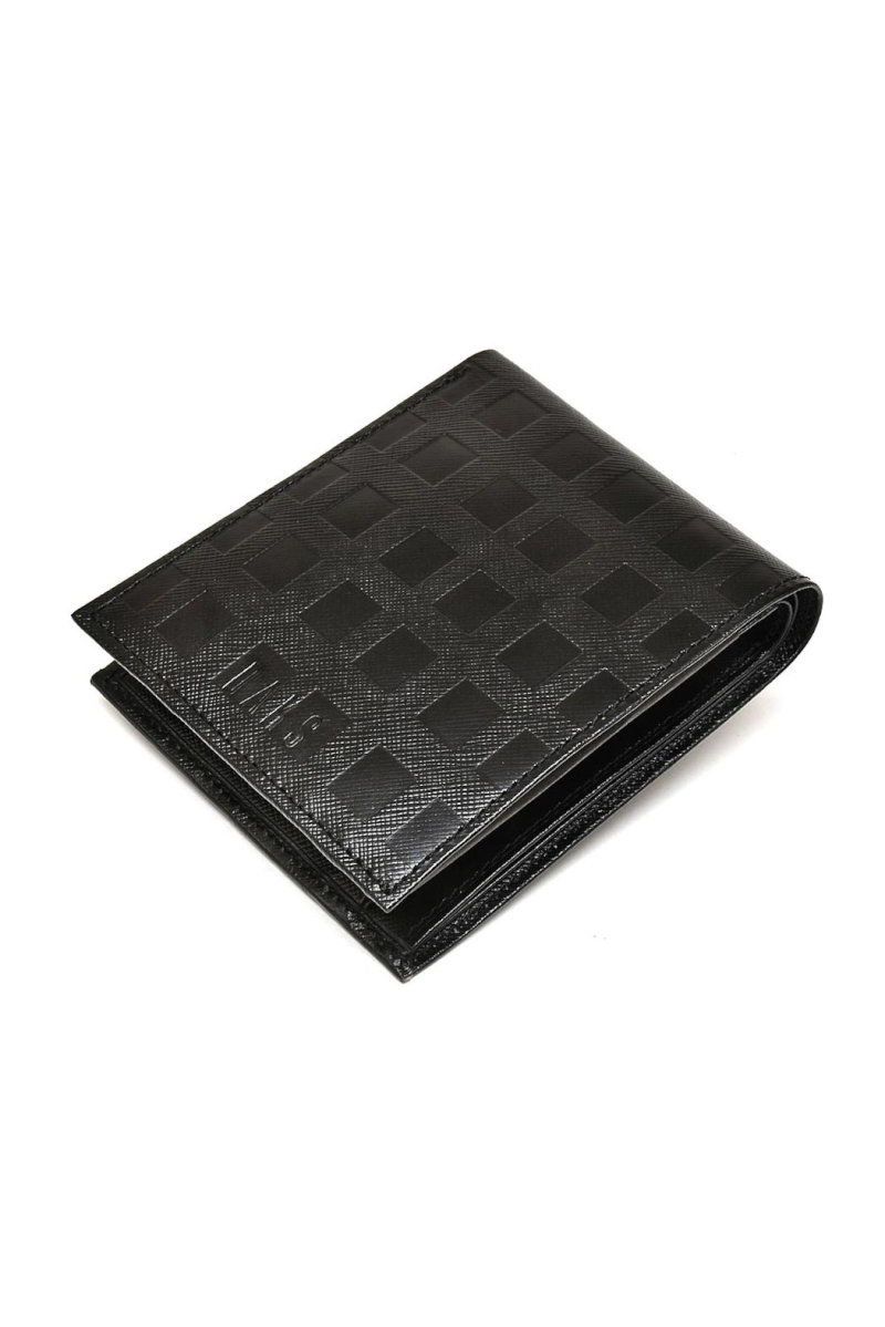 Checker emboss 二つ折り財布 詳細画像 10/ブラック