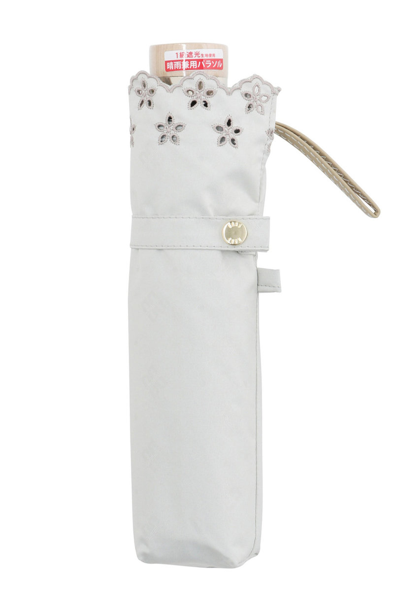 【日傘】ミニ折りたたみ傘ジャカード刺繍