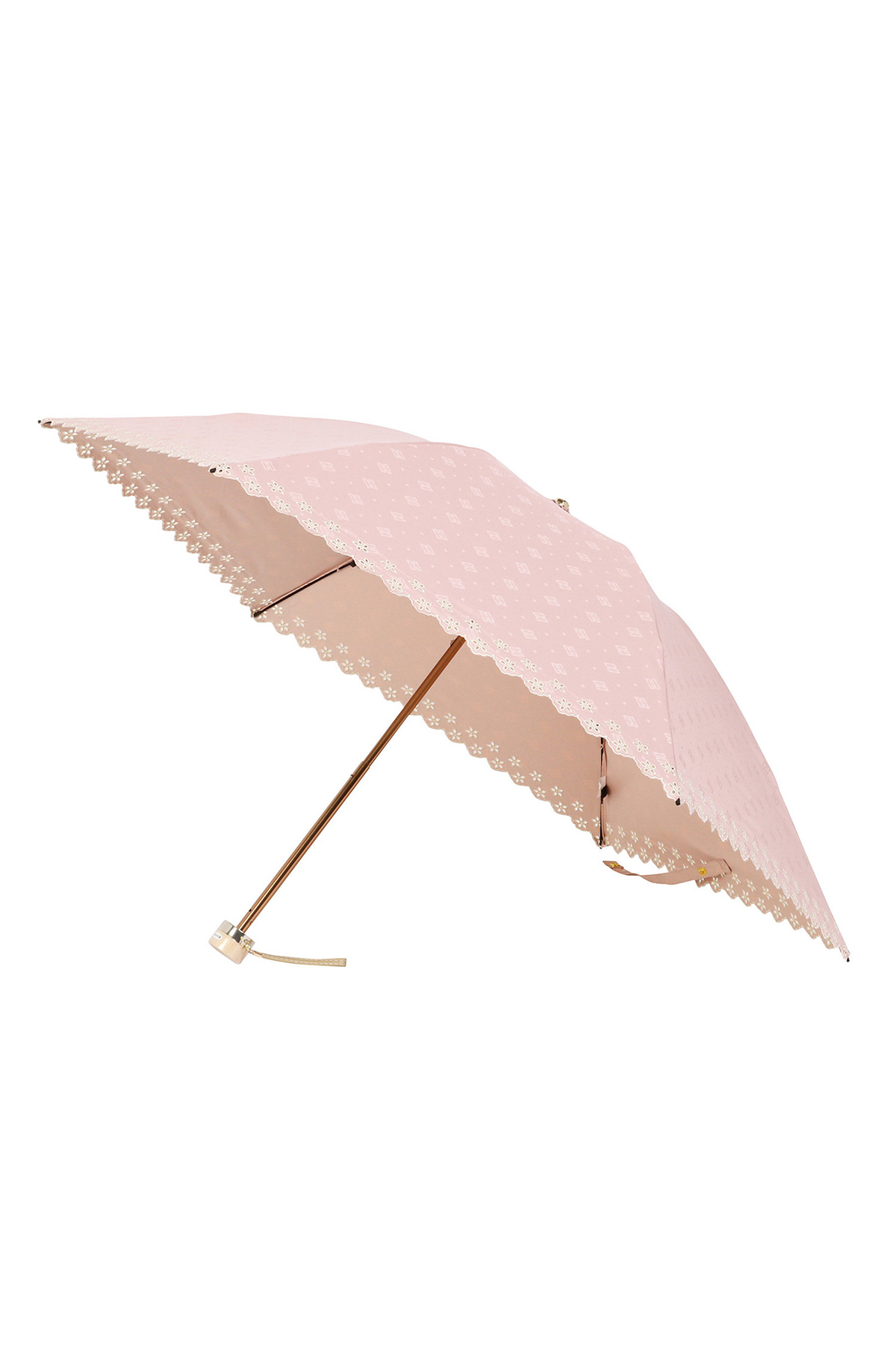 【日傘】ミニ折りたたみ傘ジャカード刺繍 詳細画像 2