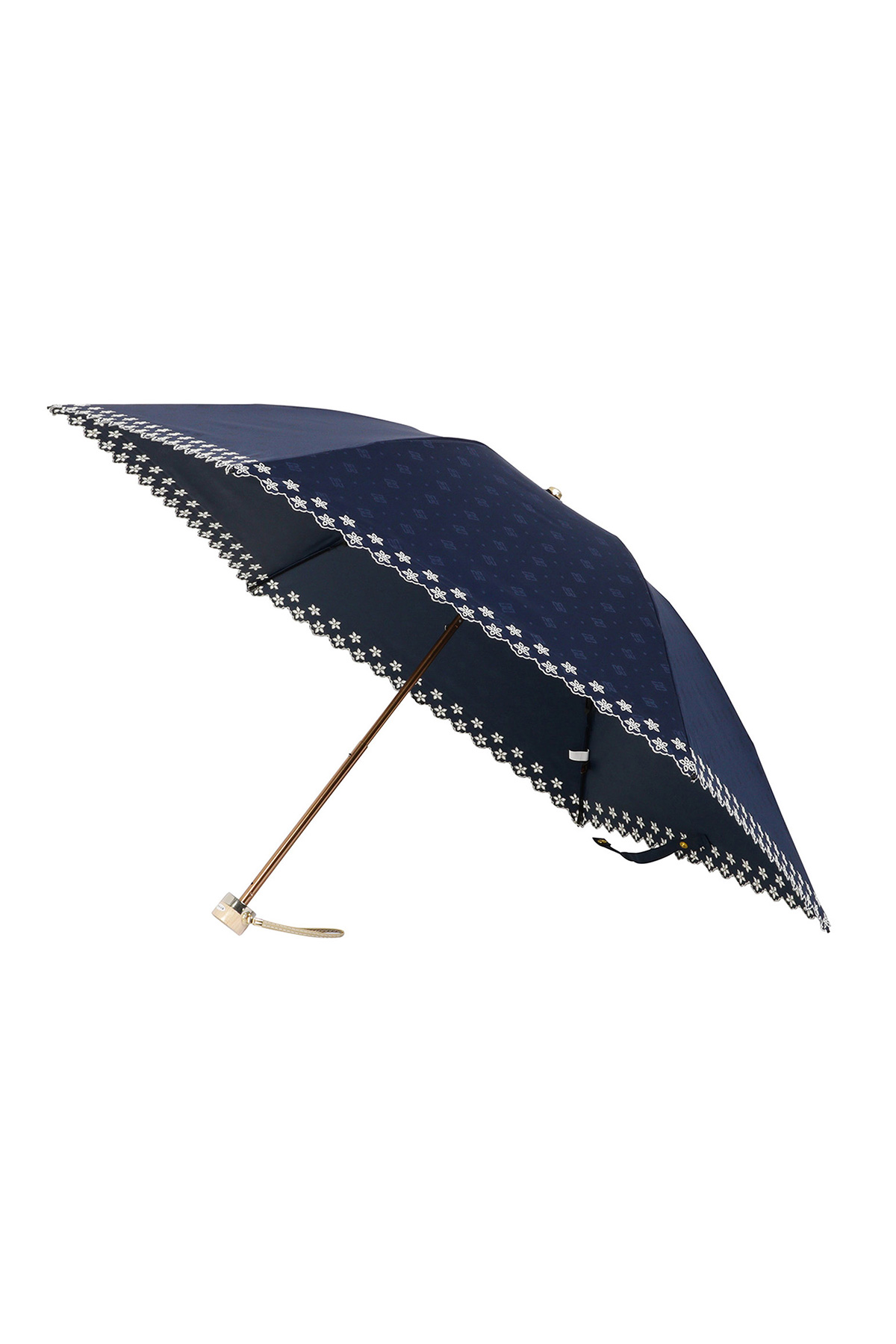 【日傘】ミニ折りたたみ傘ジャカード刺繍 詳細画像 4