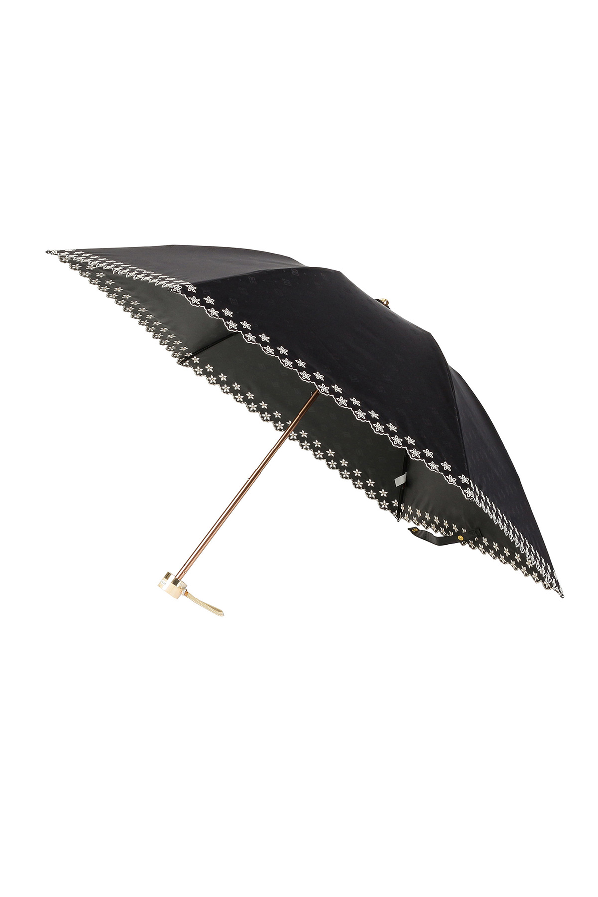 【日傘】ミニ折りたたみ傘ジャカード刺繍 詳細画像 6