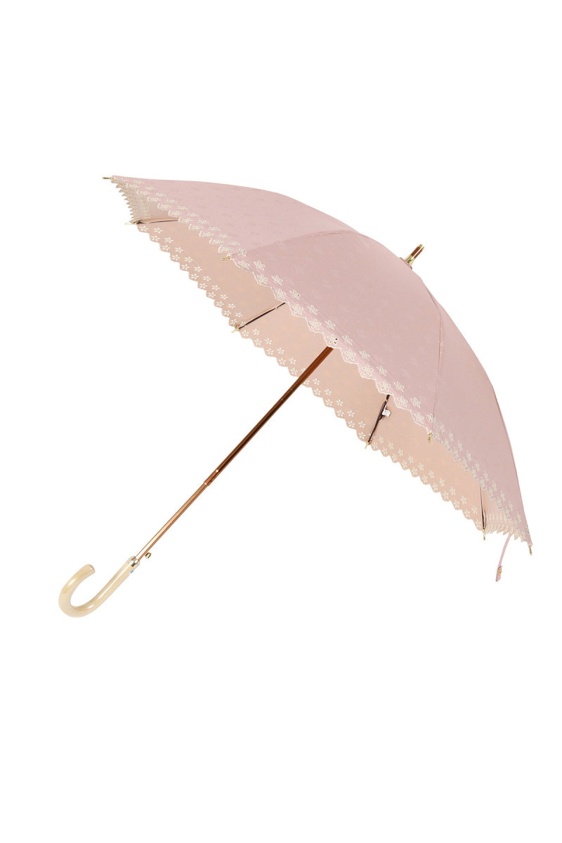 【日傘】ショート傘ジャンプジャカード刺繍 詳細画像 31/ピンク