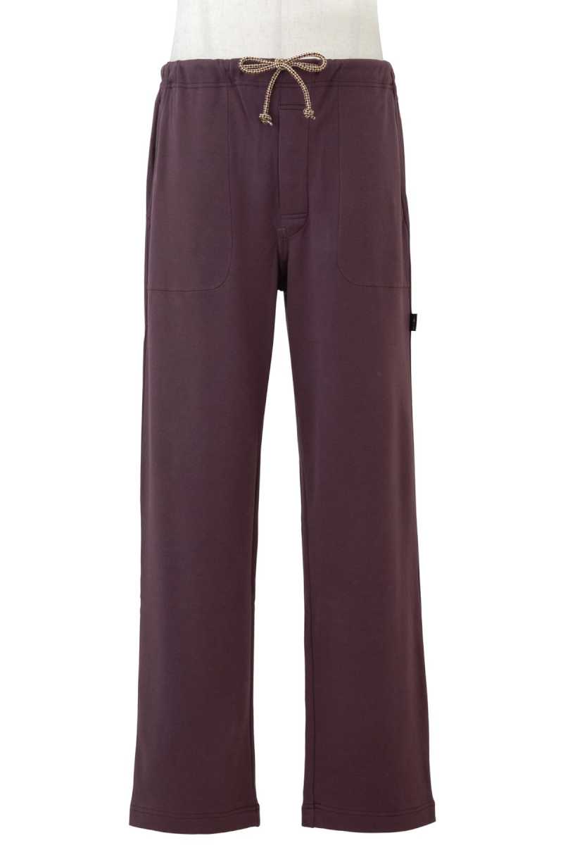 【MEN】40スムース無地リラクシングロングパンツ