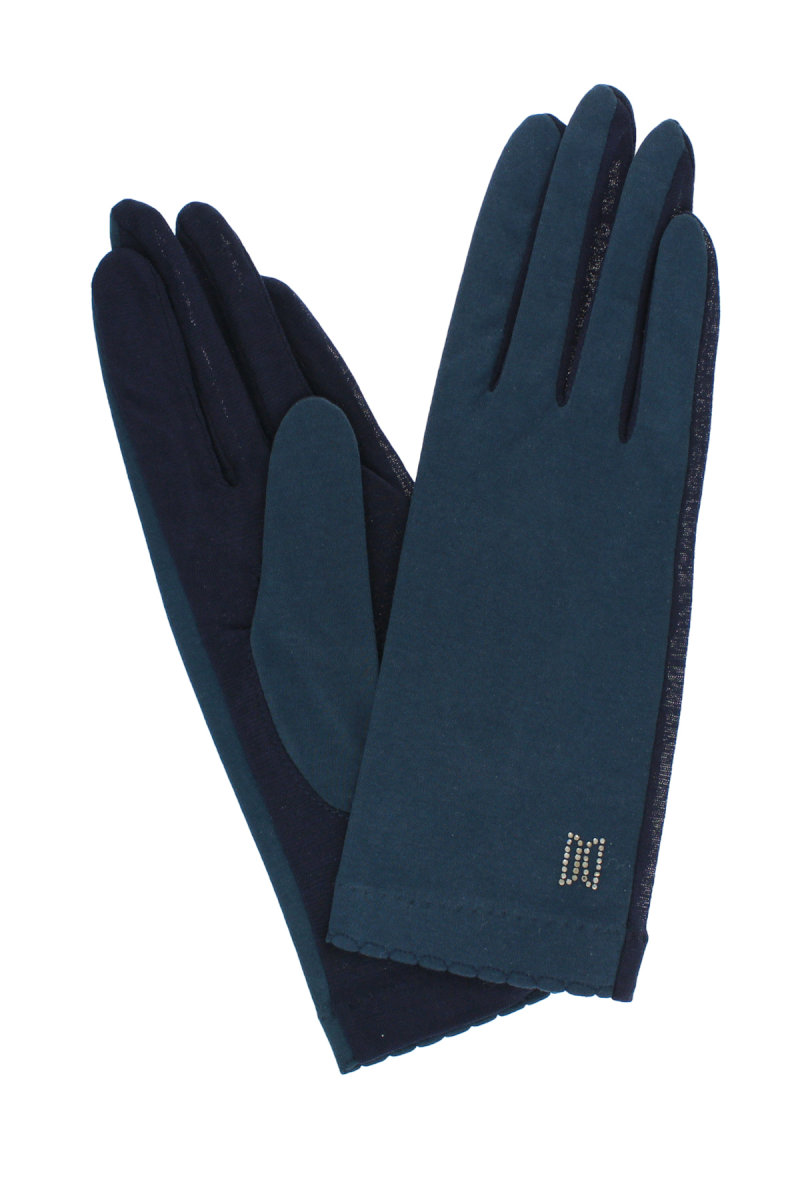 【WOMEN】UV手袋 ショート丈 五本指　綿100% シンプル 詳細画像 71/ネイビー