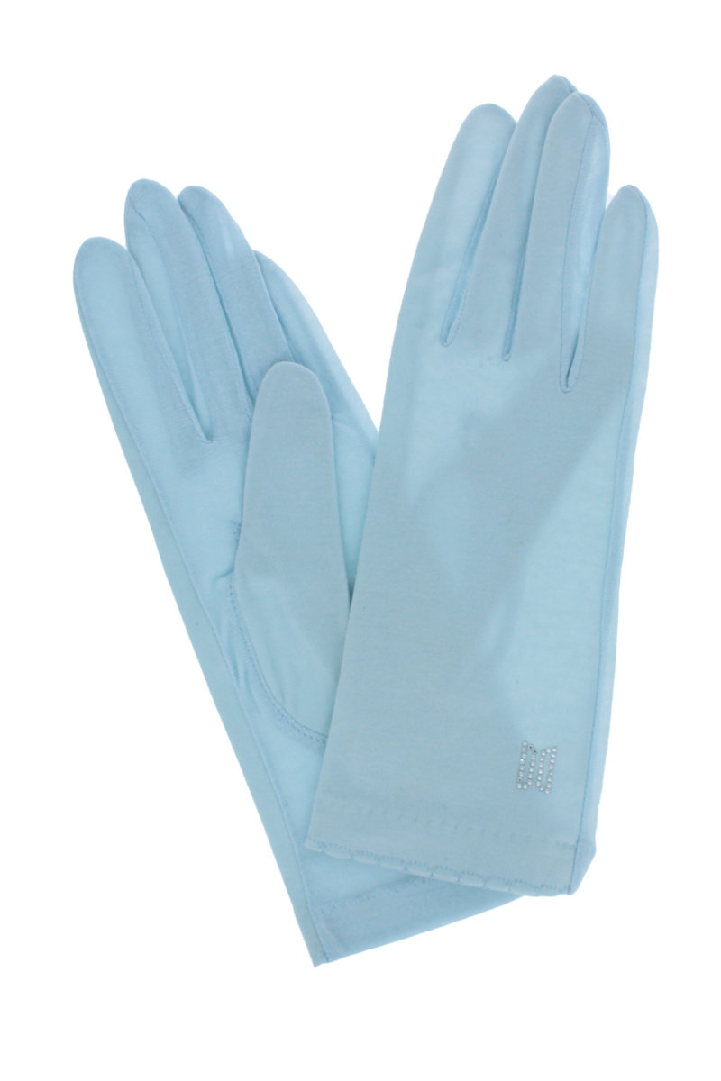 【WOMEN】UV手袋 ショート丈 五本指　綿100% シンプル 詳細画像 76/サックス