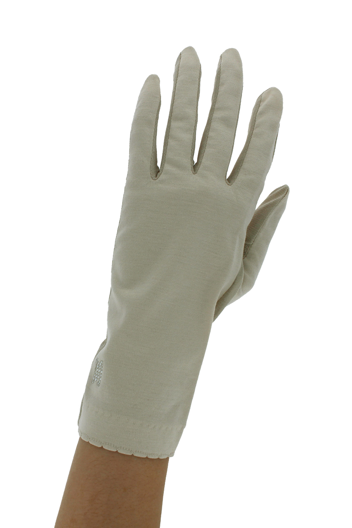 【WOMEN】UV手袋 ショート丈 五本指　綿100% シンプル 詳細画像 4