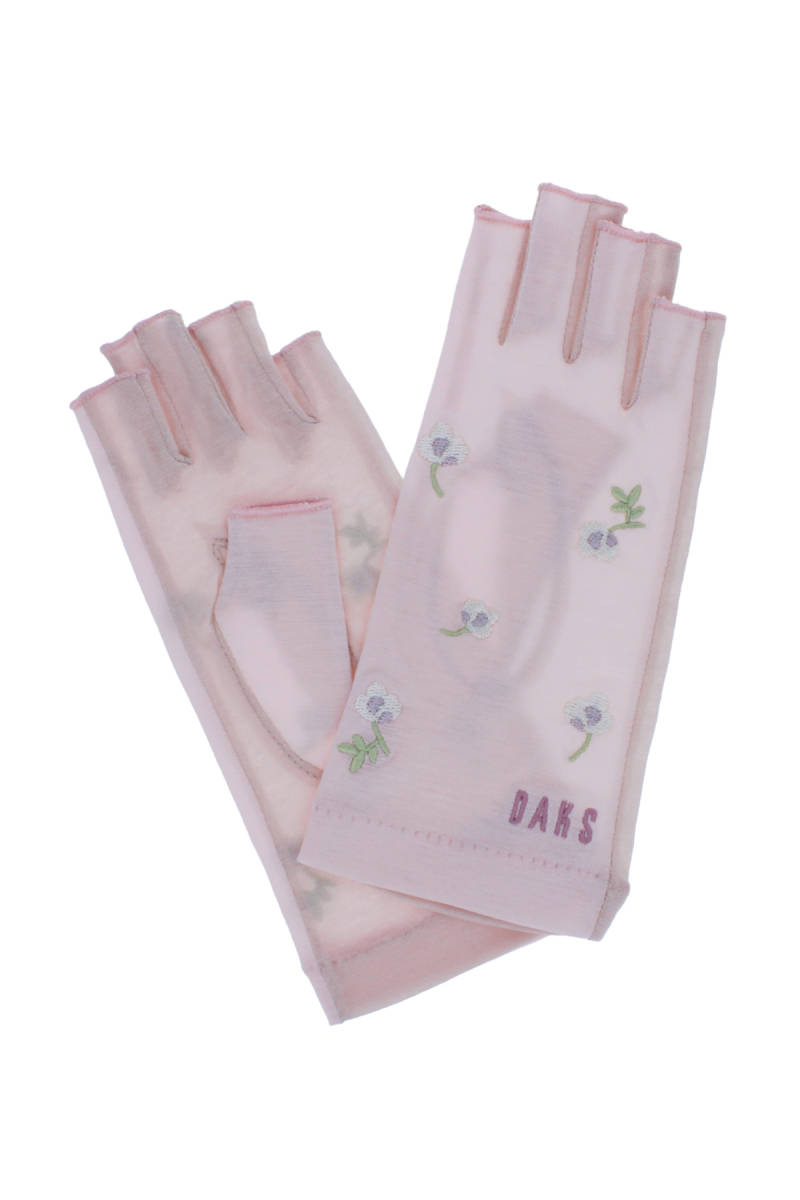 【WOMEN】UV手袋 ショート丈 指先カット 接触冷感  