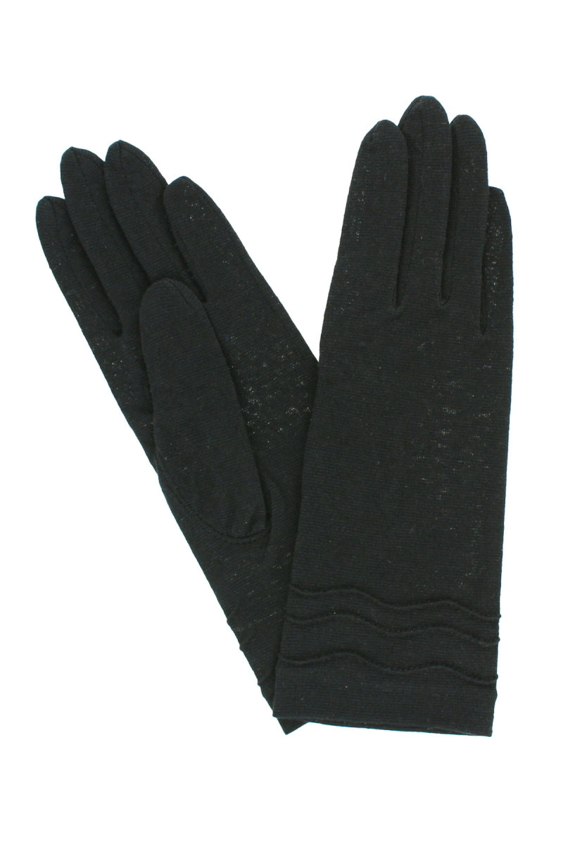 【WOMEN】UV手袋 ショート丈 五本指 サスティナブル シンプル 詳細画像 01/ブラック_DAKS