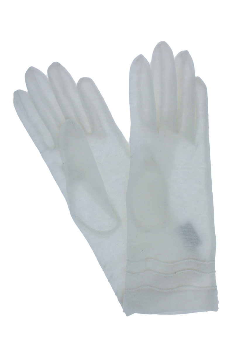 【WOMEN】UV手袋 ショート丈 五本指 サスティナブル シンプル 詳細画像 06/ホワイト_DAKS