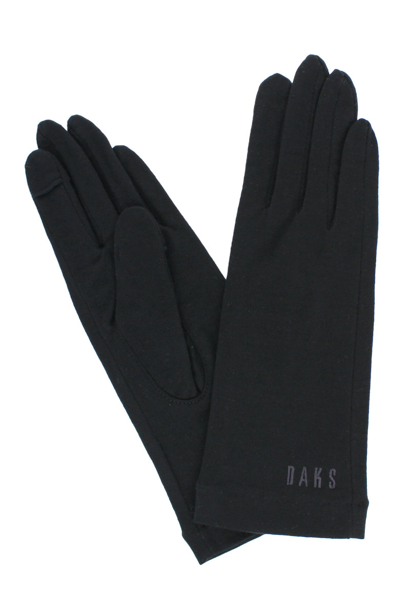 【WOMEN】UV手袋 ショート丈 五本指 スマホ対応 ウール ウォッシャブル シンプル