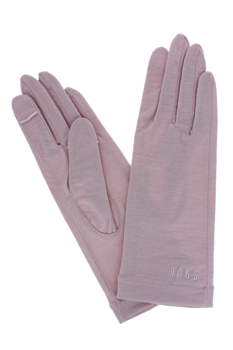 【WOMEN】UV手袋 ショート丈 五本指 スマホ対応 ウール ウォッシャブル シンプル 詳細画像 15/ピンク