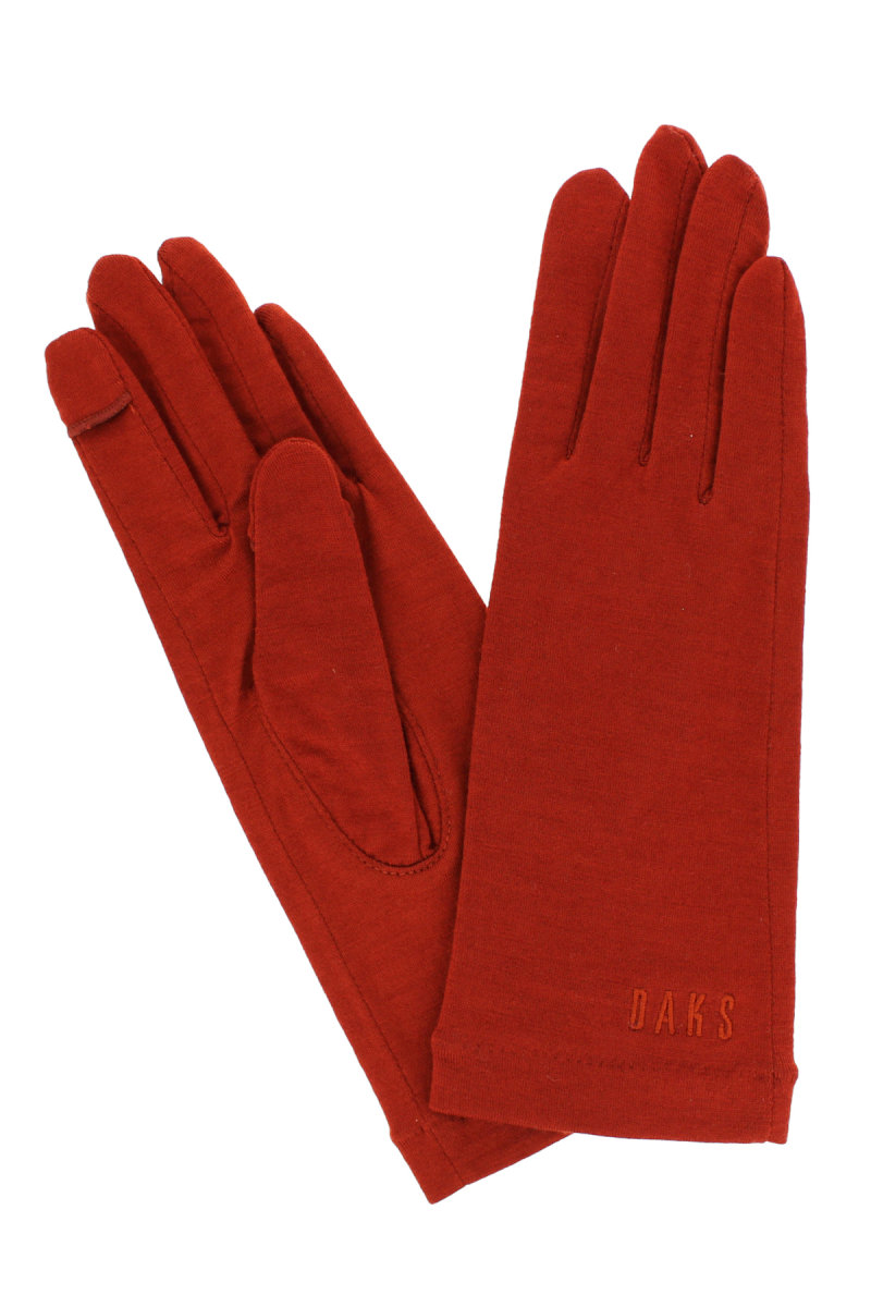 【WOMEN】UV手袋 ショート丈 五本指 スマホ対応 ウール ウォッシャブル シンプル 詳細画像 23/オレンジ_DAKS