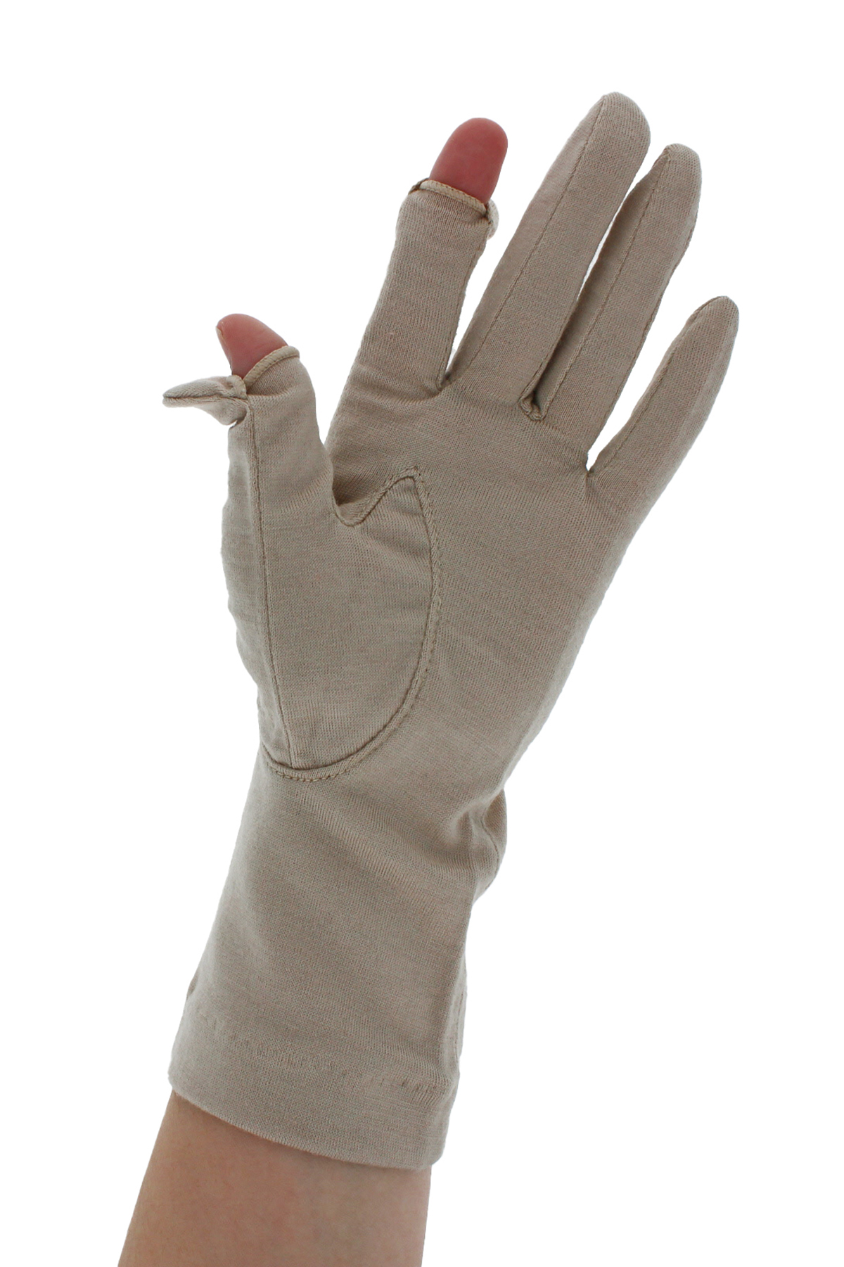 【WOMEN】UV手袋 ショート丈 五本指 スマホ対応 ウール ウォッシャブル シンプル 詳細画像 95/ベージュ_DAKS