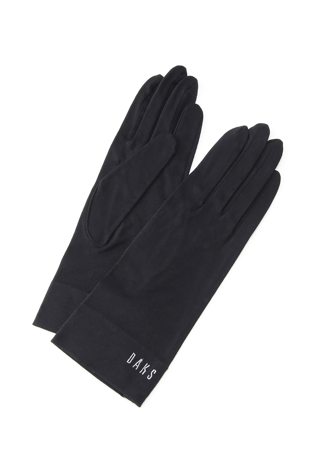 【WOMEN】UV手袋 ショート丈 五本指 ベーシック シンプル 綿100％ 日本製 詳細画像 01/ブラック_DAKS