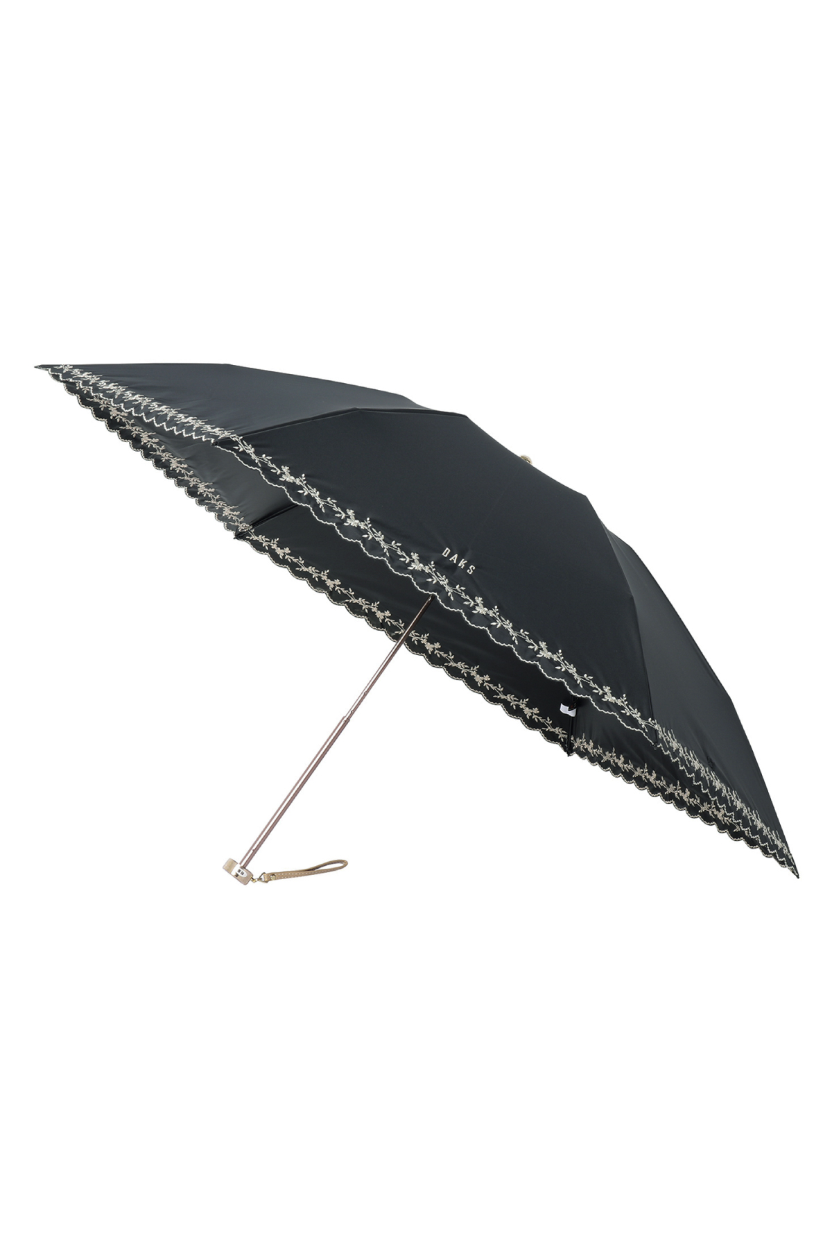 【日傘】ミニ折りたたみ傘裾刺繍 詳細画像 2