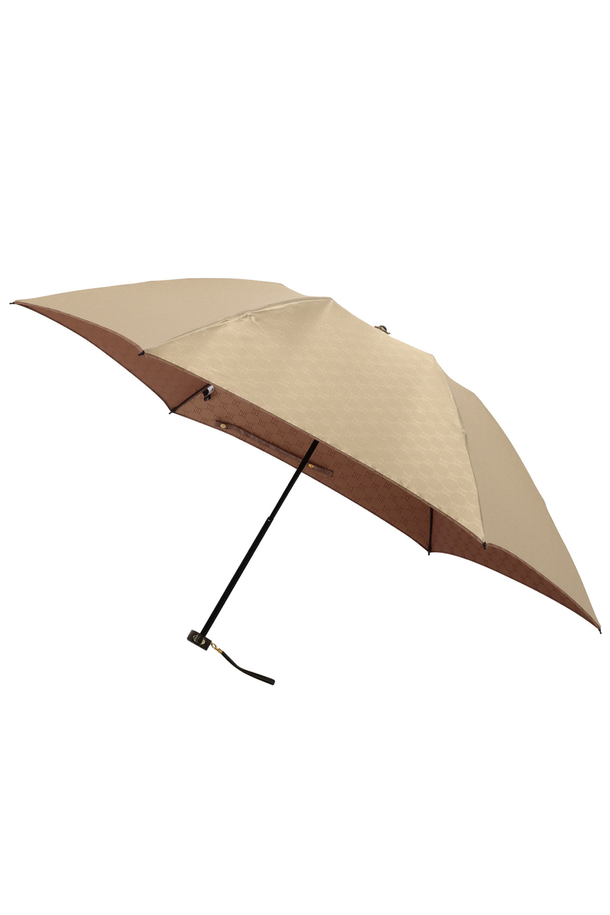 【雨傘】ミニ折りたたみ傘両面カチオン裏ロゴ 詳細画像 1