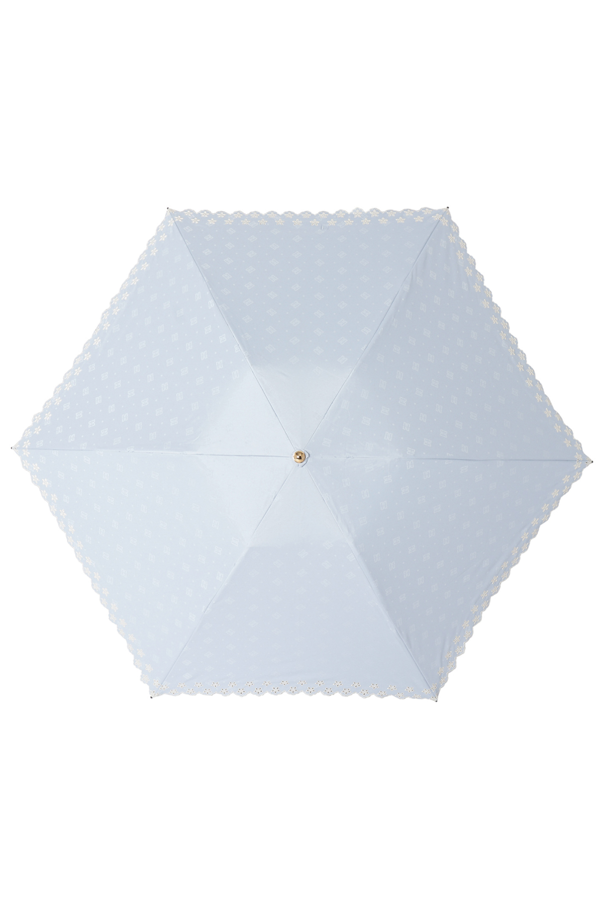 【日傘】ミニ折りたたみ傘ドットジャカード刺繍 詳細画像 3