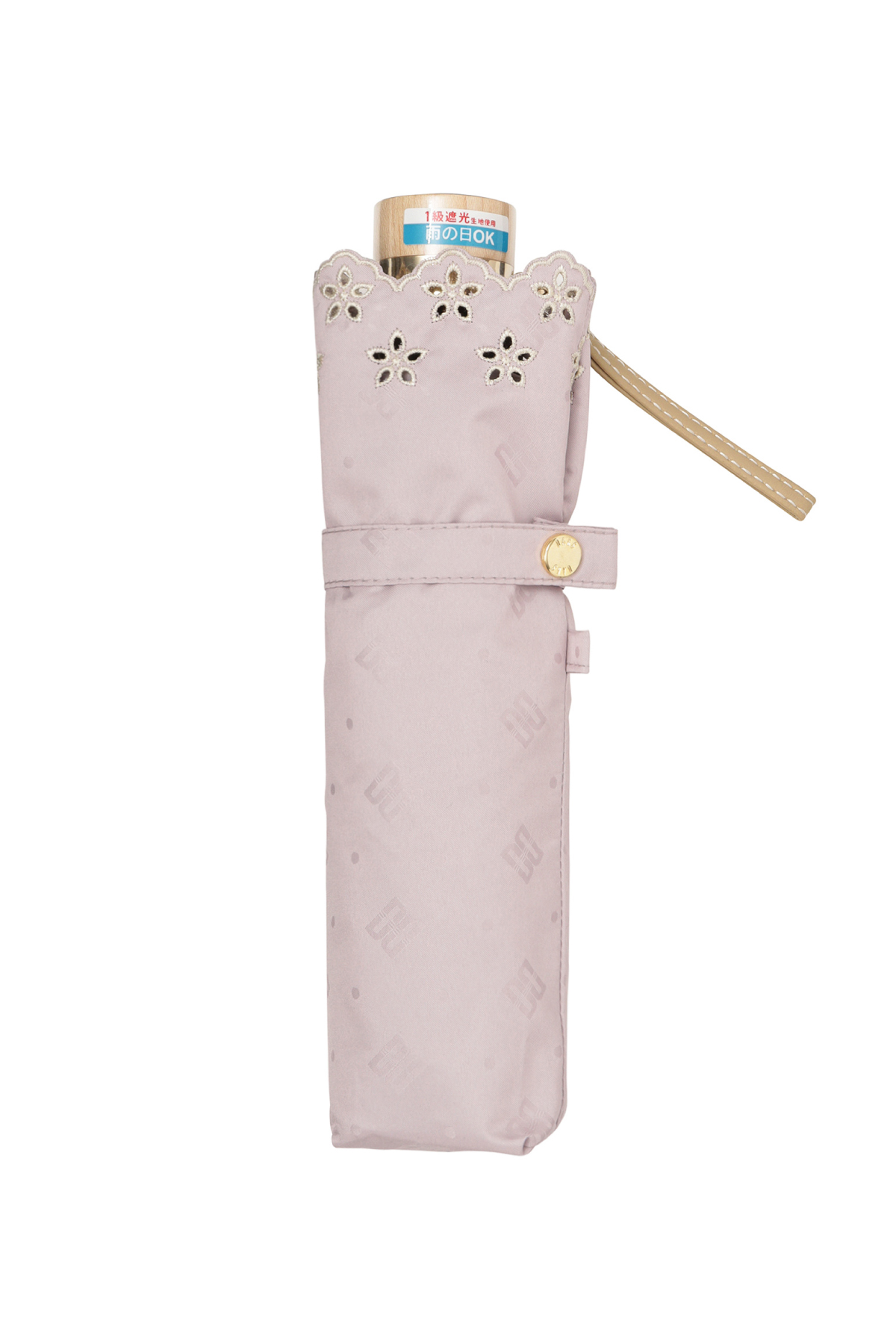 【日傘】ミニ折りたたみ傘ドットジャカード刺繍 詳細画像 30/ピンク 1