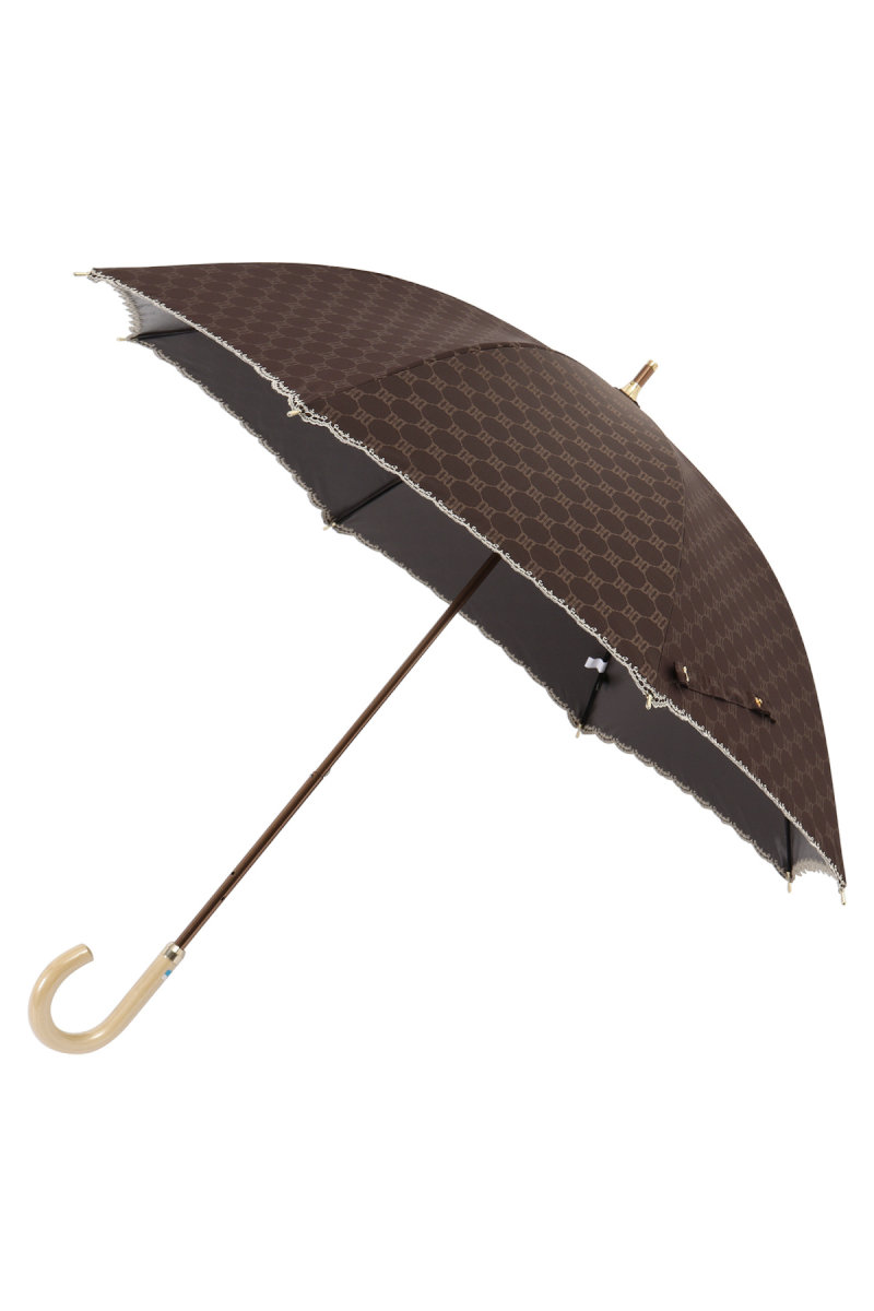 【日傘】ショート傘ロゴジャカード刺繍