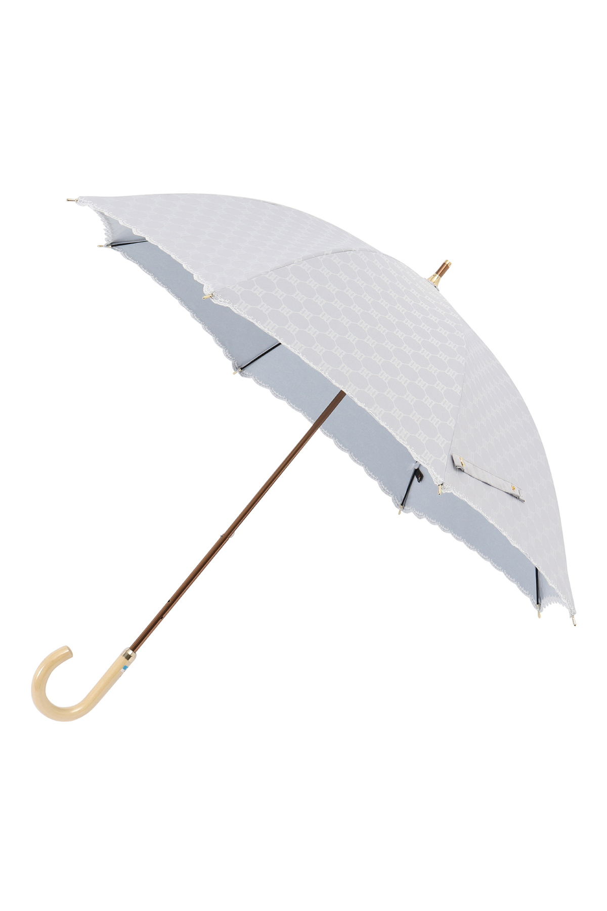 【日傘】ショート傘ロゴジャカード刺繍 詳細画像 11/ライトグレー