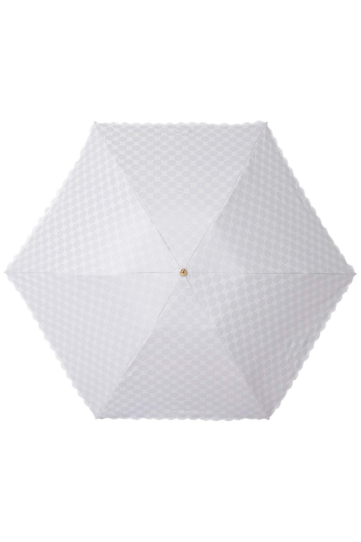 【日傘】ミニ折りたたみ傘ロゴジャカード刺繍 詳細画像 1