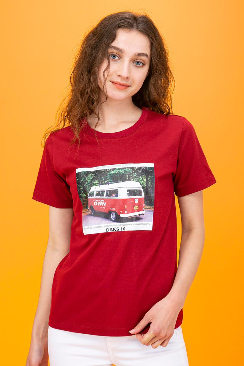 【DAKS10】キャンピングカープリントTシャツ