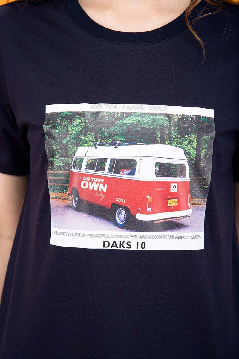【DAKS10】キャンピングカープリントTシャツ 詳細画像 89/ネイビー