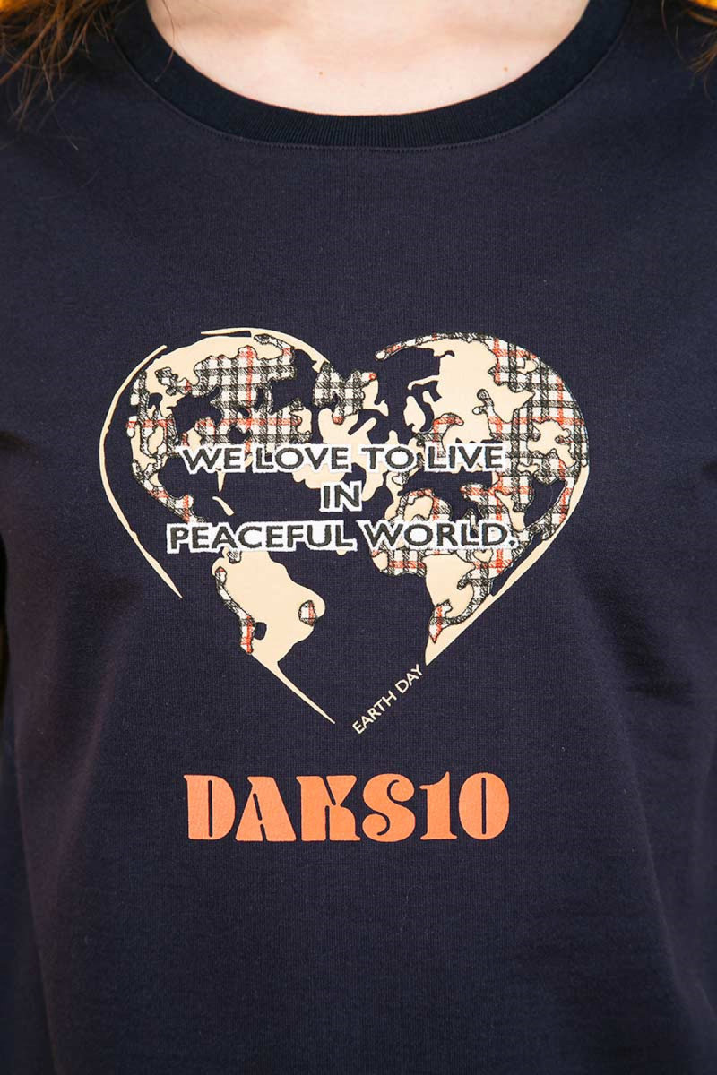 【DAKS10】ハートアースプリントTシャツ 詳細画像 89/ネイビー_DAKS