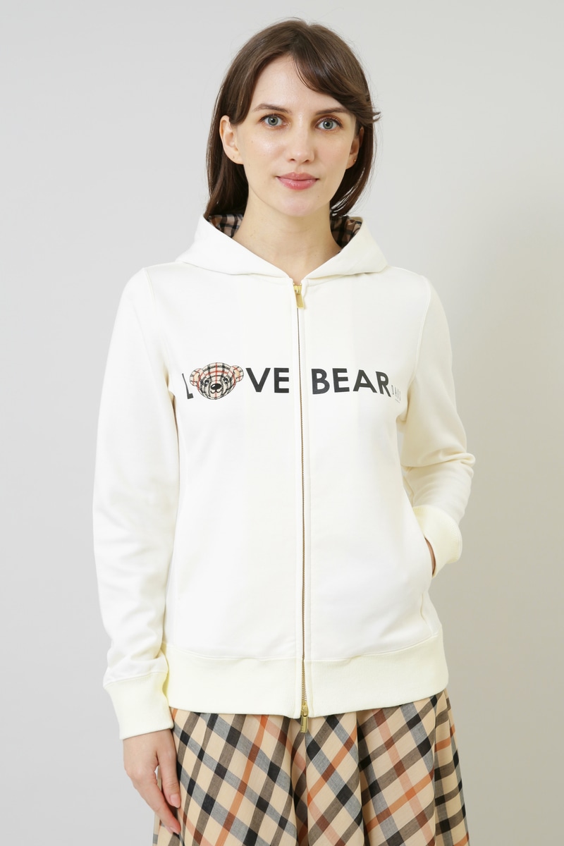 LOVE BEARジップアップパーカー 詳細画像 02/オフホワイト