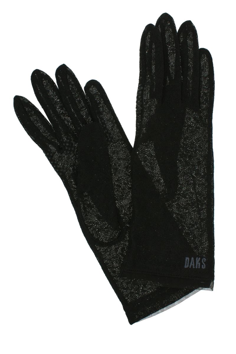 花柄レース五本指UV手袋 詳細画像 10/ブラック