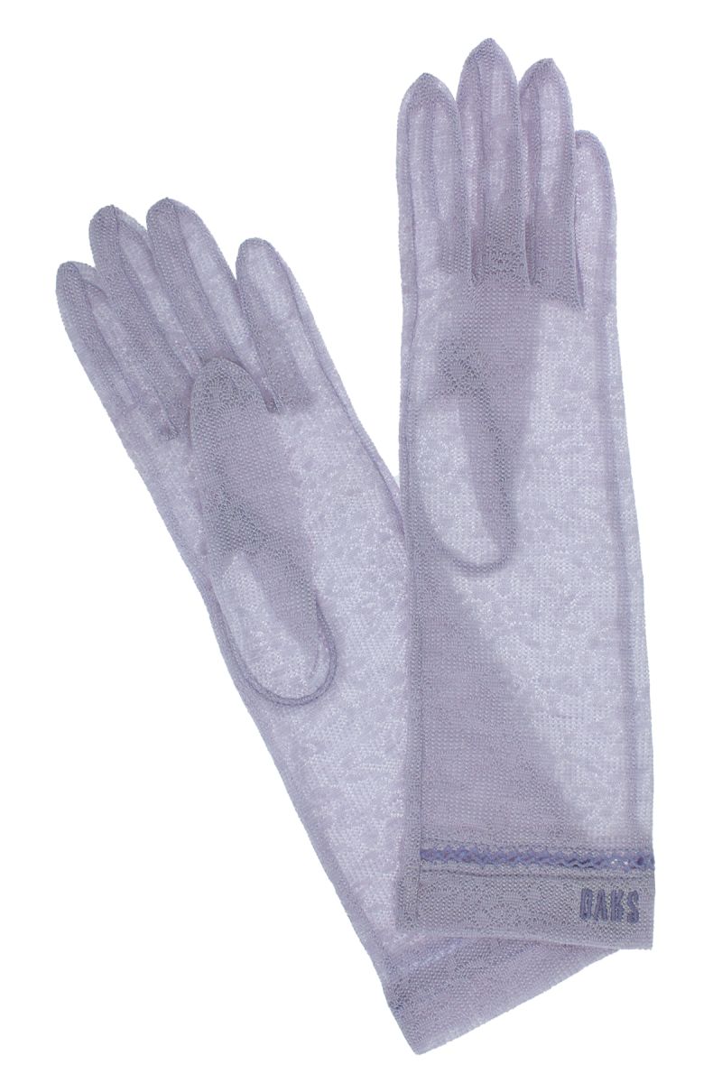 花柄レース 裾ライン五本指UV手袋