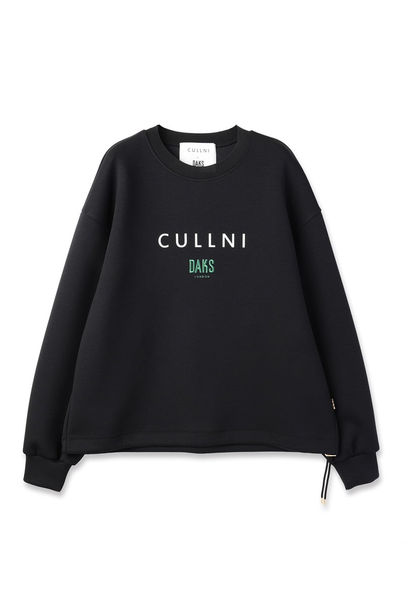 CULLNI for DAKS ロゴ長袖プルオーバー 詳細画像 10/ブラック