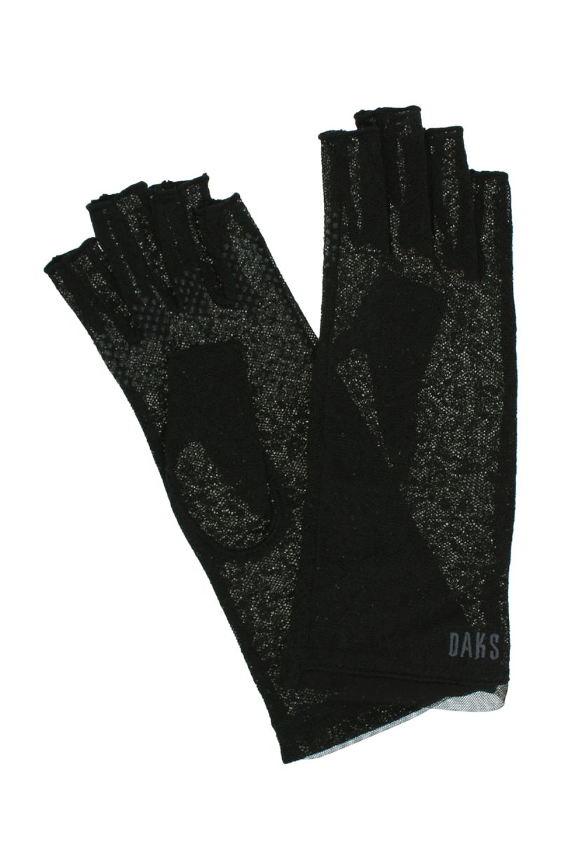 花柄レースUV手袋（指先カット） 詳細画像 10/ブラック