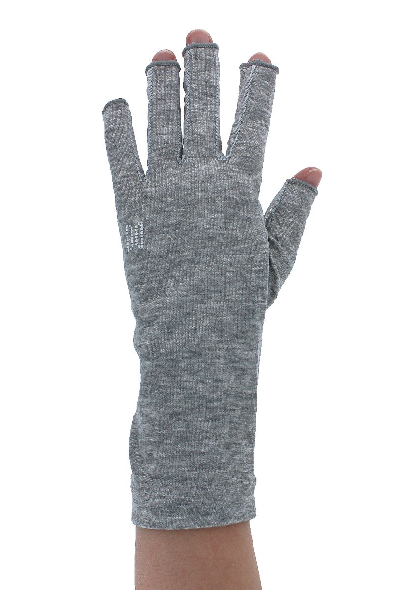 シーズンモチーフショート丈UV手袋 （指先カット） 詳細画像 13/グレー