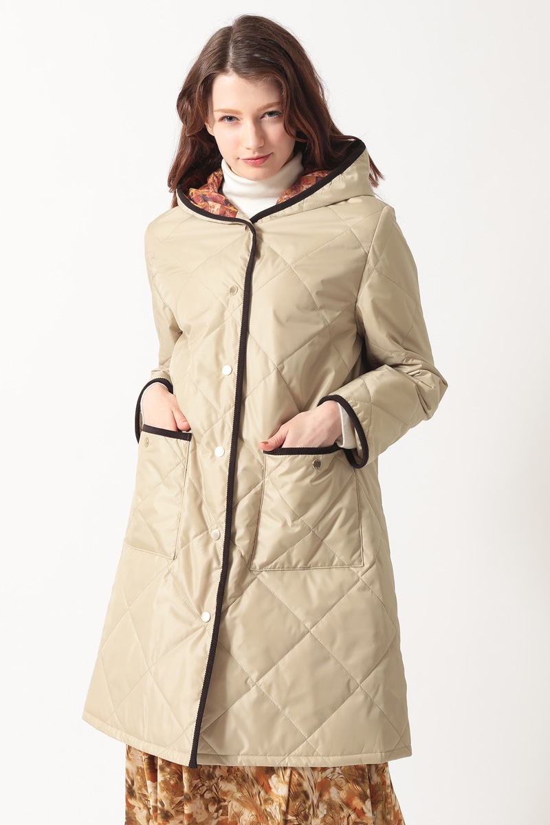 JS リバティプリントキルティングコートブルゾン