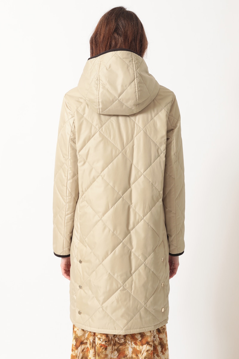 リバティプリントキルティングコートブルゾン 詳細画像 ベージュ