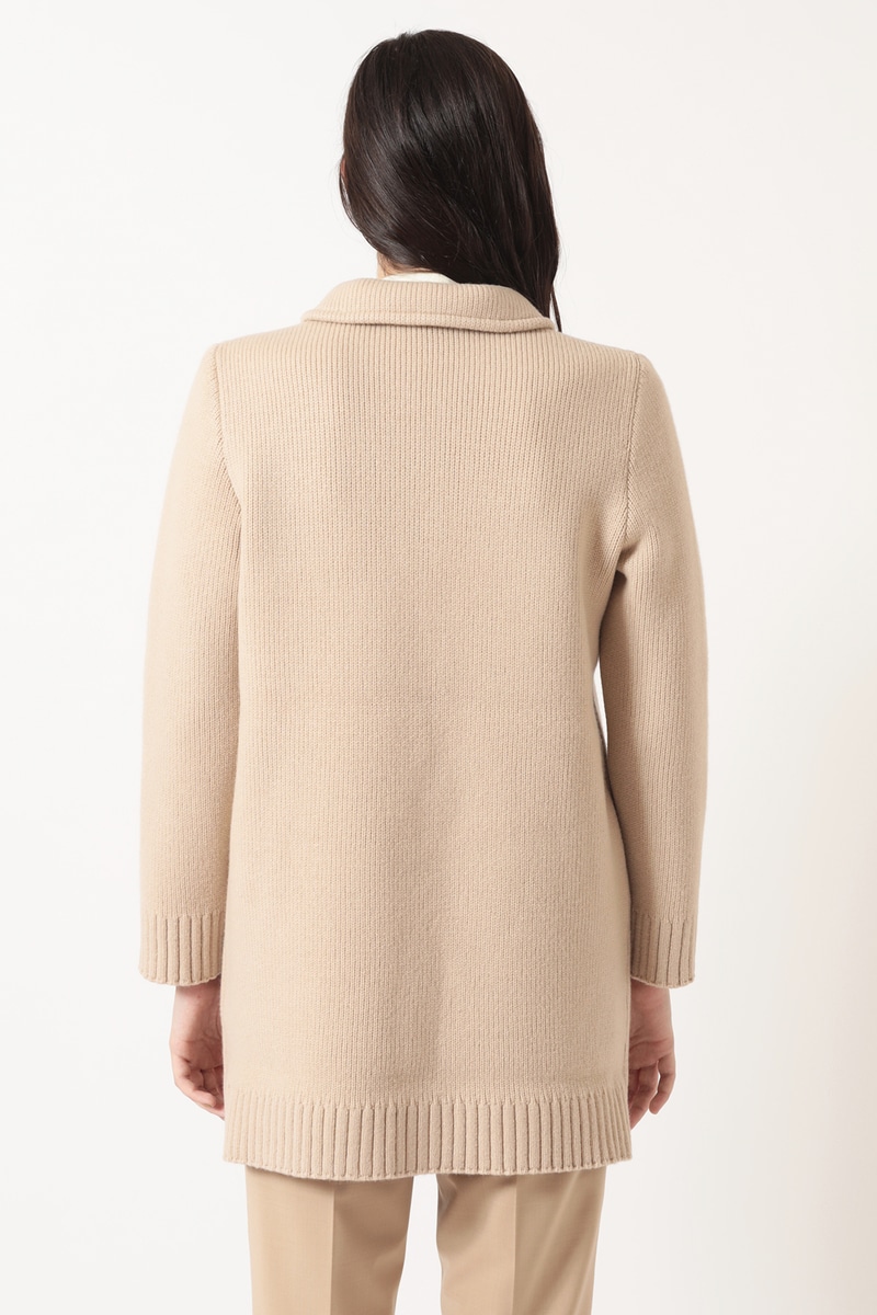 ダブルフェイス ニットステンカラーコート 詳細画像 ベージュ