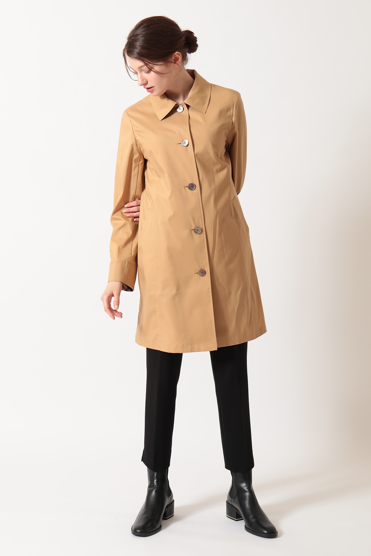 撥水タフタ ハーフコート 詳細画像 1