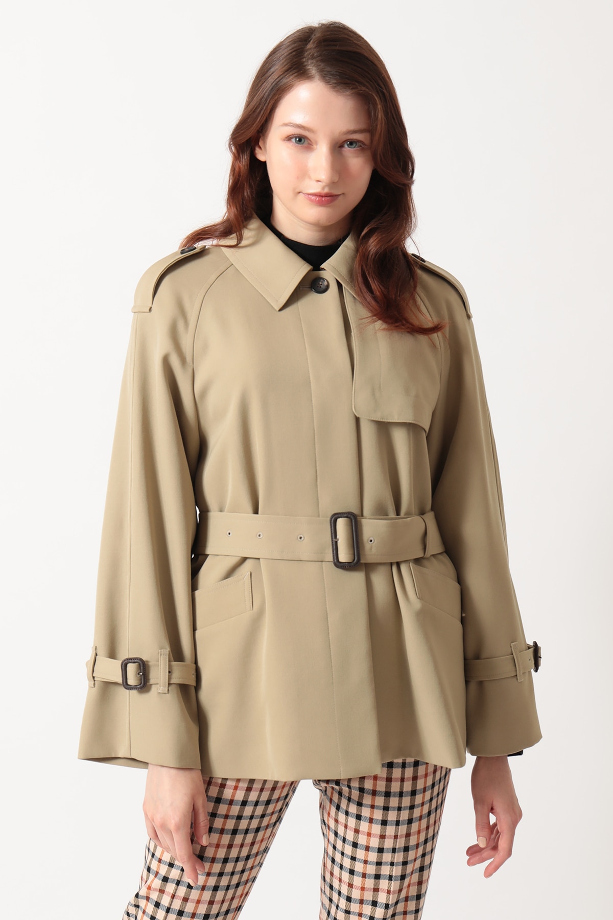 ショートトレンチジャケット 詳細画像 ベージュ 1