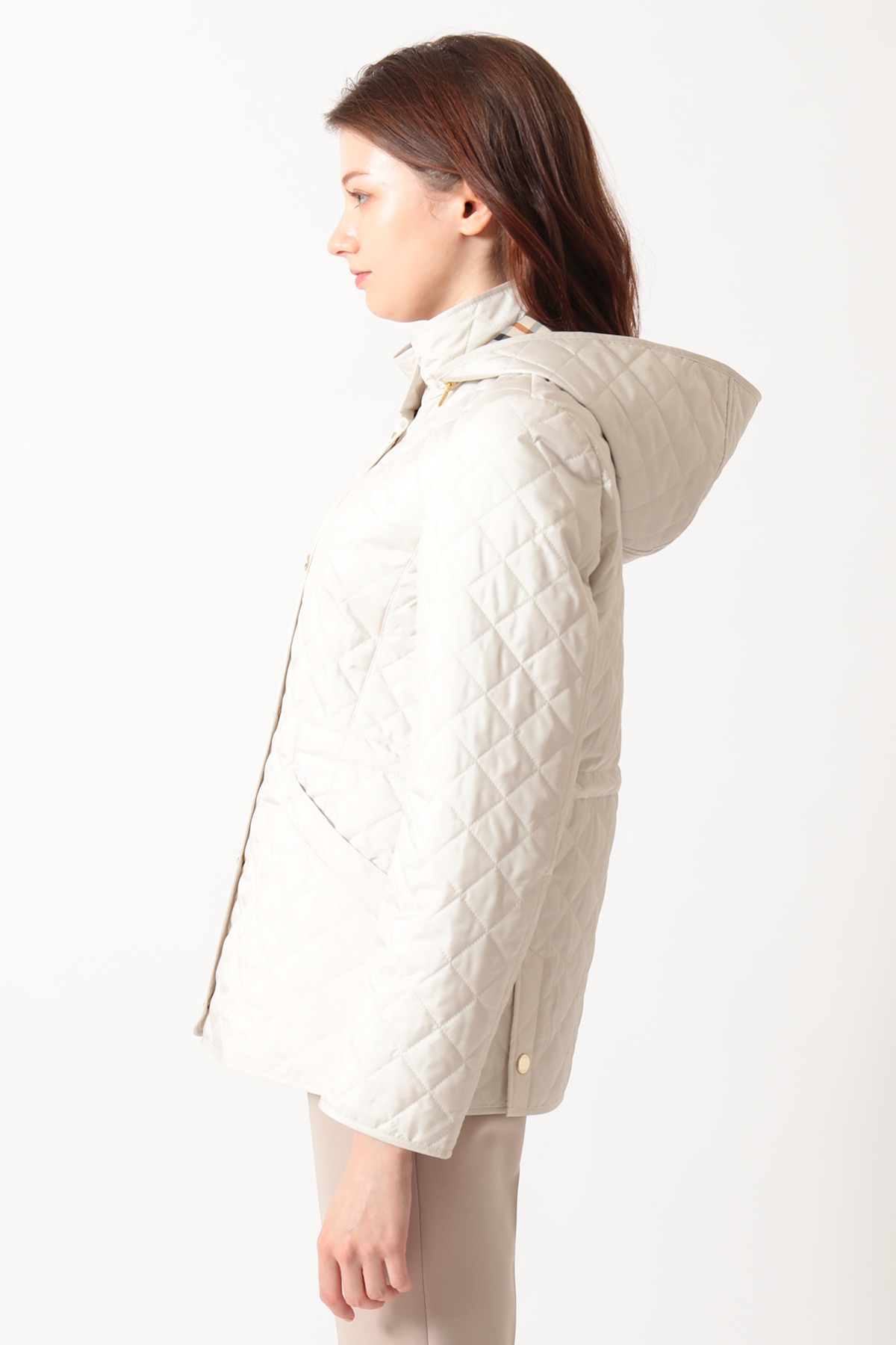 ライトウェイト フーデッドキルティングブルゾン 詳細画像 1