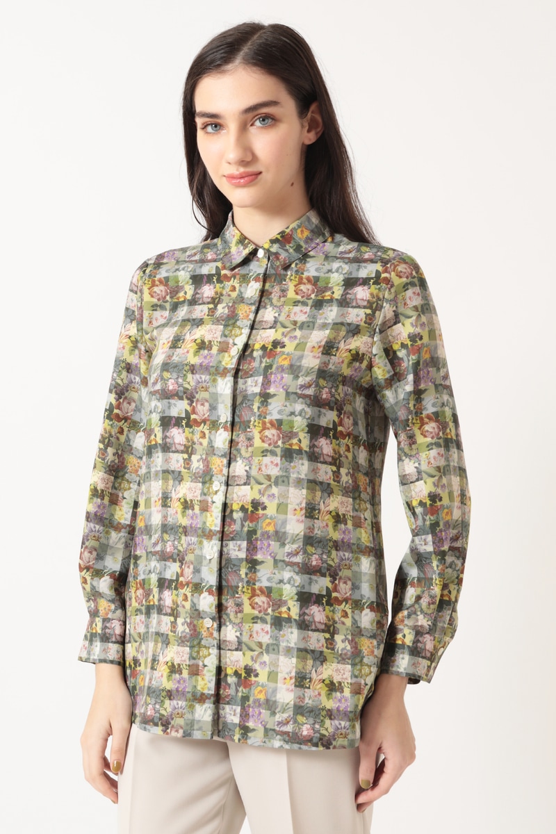 JS リバティプリント ブラウス