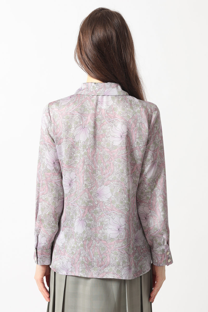 ボタニカルプリントブラウス 詳細画像 ピンク