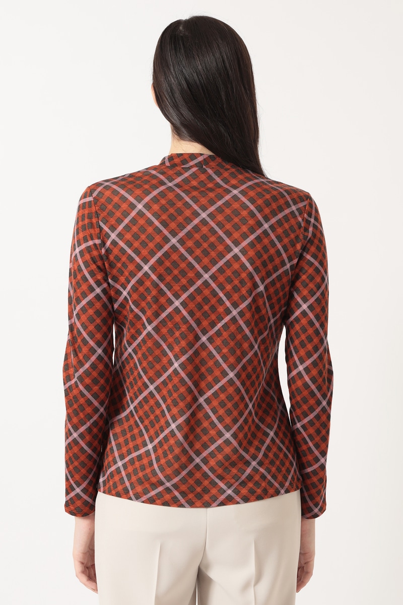 ファインメリノ ハイネックカットソー 詳細画像 ブラウン