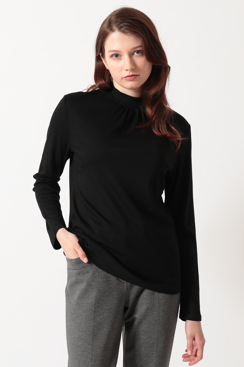 JS ウールスムース ハイネックカットソー