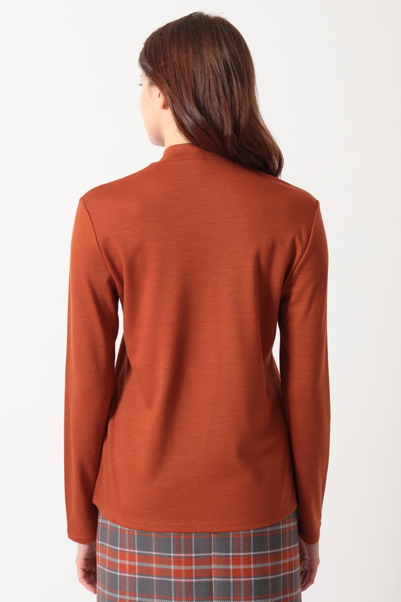 ウールスムース ハイネックカットソー 詳細画像 オレンジ