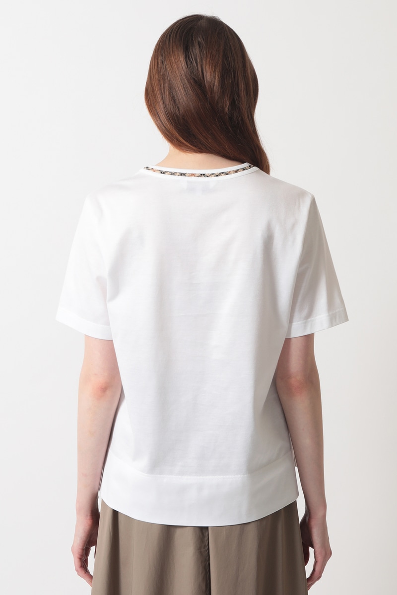 ミニハウスチェック襟 Tシャツ 詳細画像 ホワイト