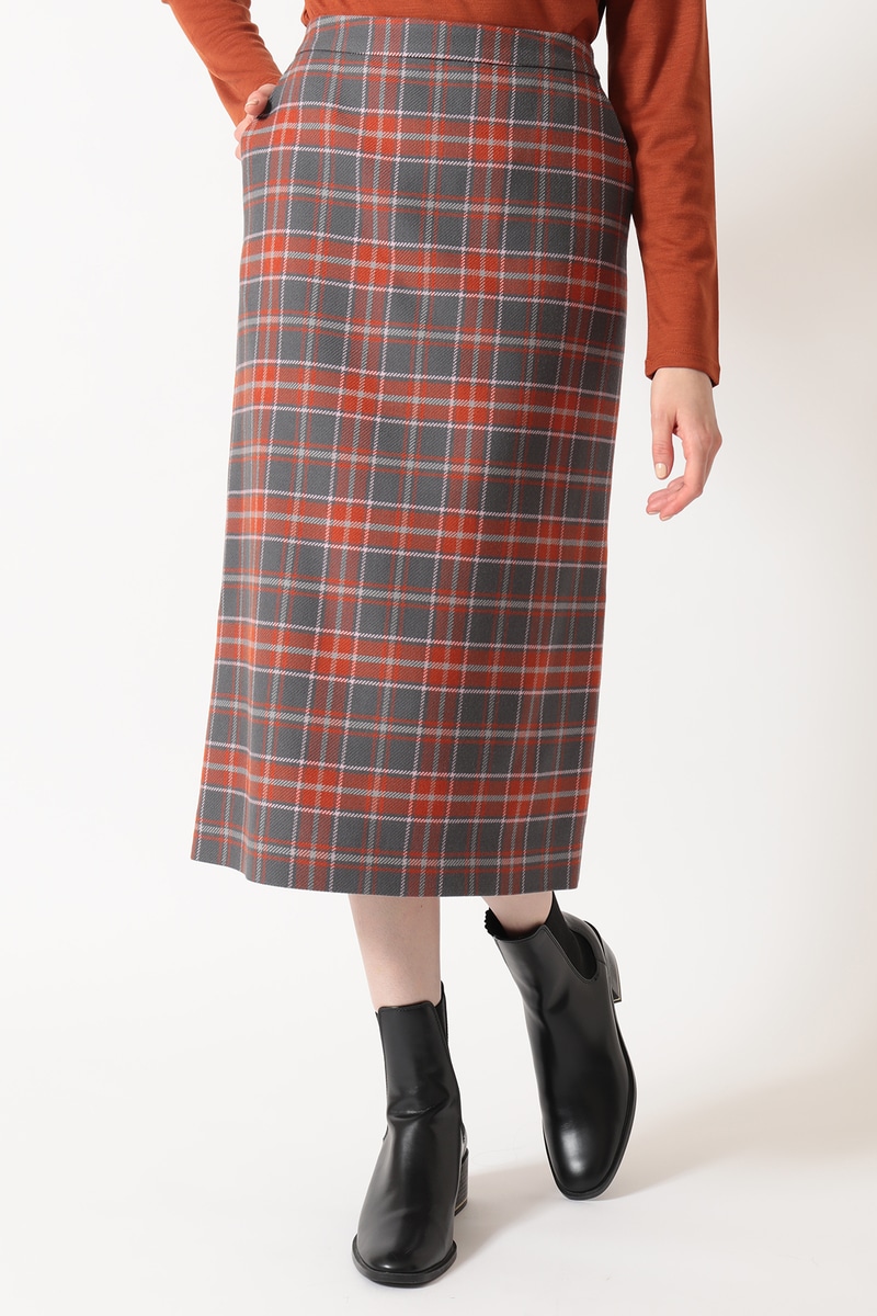JS タータンチェック タイトスカート