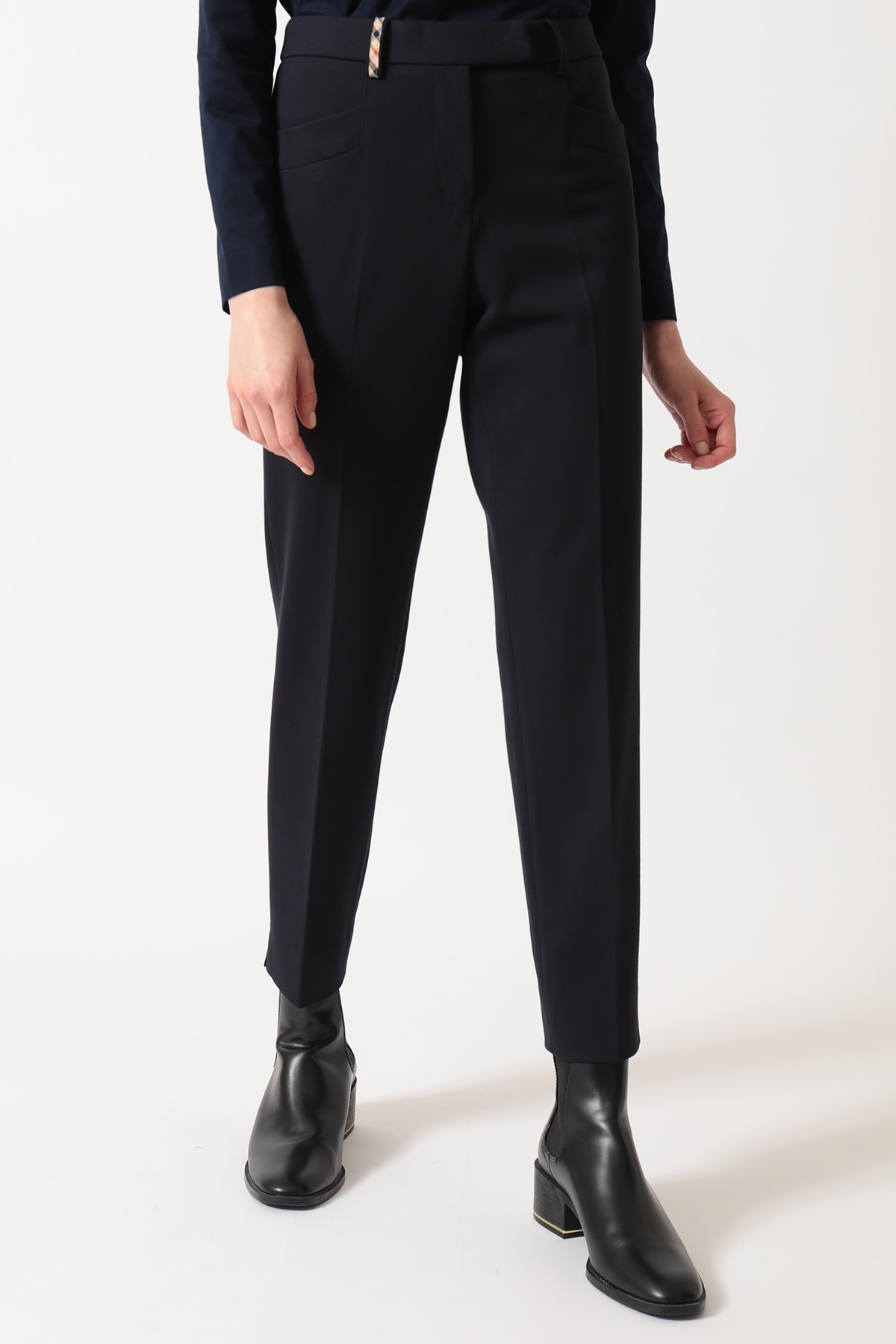 ストレッチ ベーシックパンツ 詳細画像 ネイビー 1