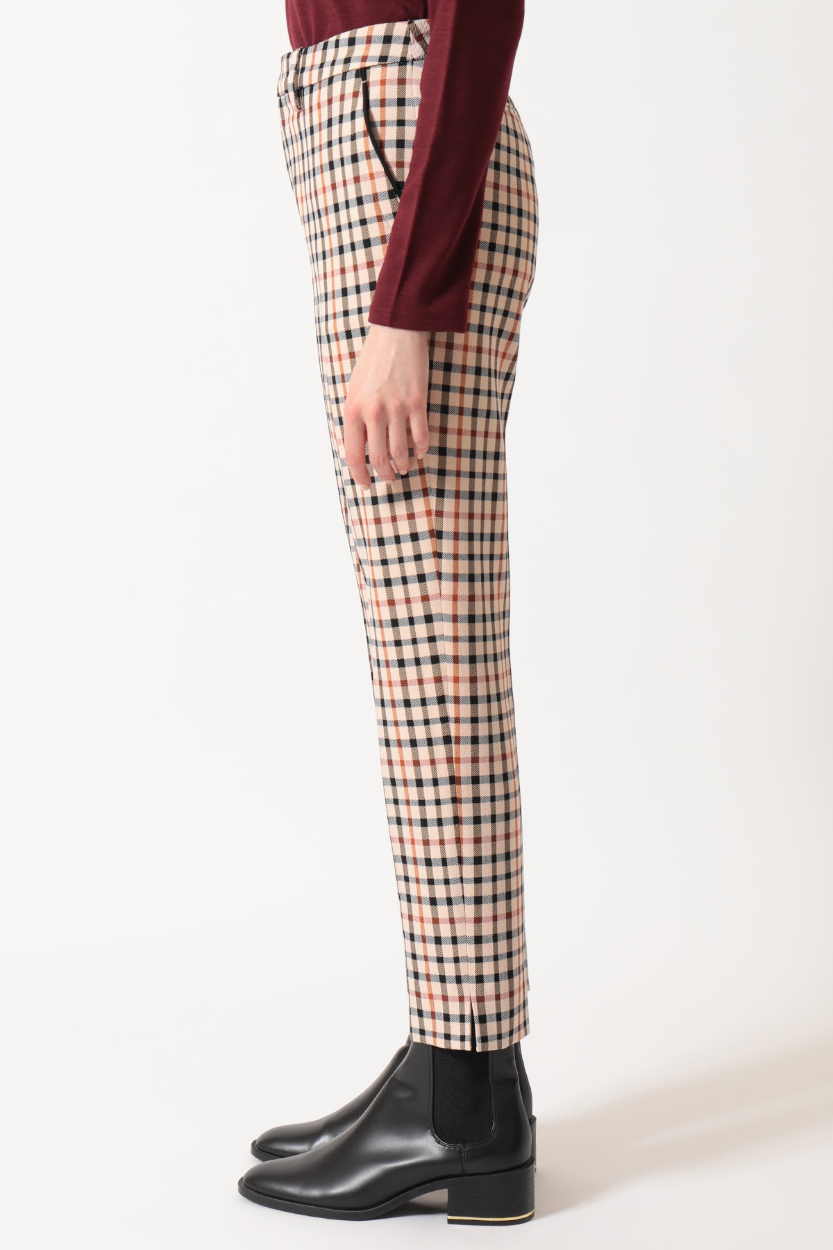 ツイル ハウスチェック スリムパンツ 詳細画像 1
